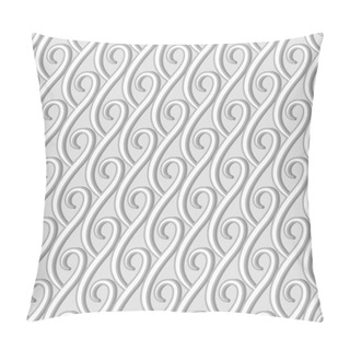 Personality  Vintage Seamless Pattern, Herringbone Ornament, Swirly Vector Background In Neutral Color Pillow Covers