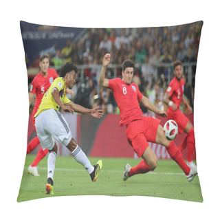 Personality  03.07.2018. MOSCOW, Russia: CUADRADO In Action During The Round-16 Fifa World Cup Russia 2018 Football Match Between COLOMBIA VS ENGLAND In Spartak Stadium. Pillow Covers