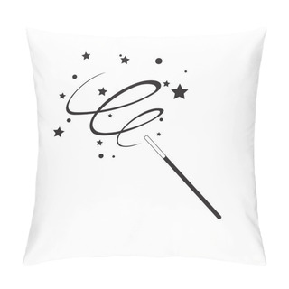 Personality  Black Magic Wand Icon Pillow Covers