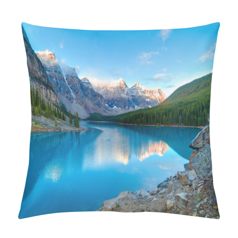 Personality  Sunrise At Moraine Lake Pillow Covers
