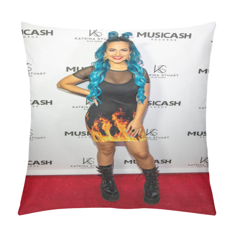 Personality  Katrina Stuart attends Musicash Records Katrina Stuarts Single Record Blue Roses Release Party at Liaison restaurant, Hollywood, CA on September 28 2019  pillow covers