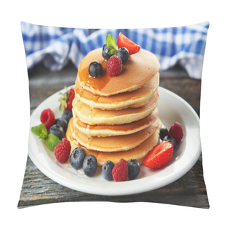 Personality  Pancakes With Berries Pillow Covers