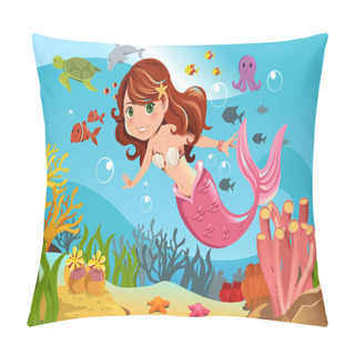 Personality  Mermaid In Ocean Pillow Covers