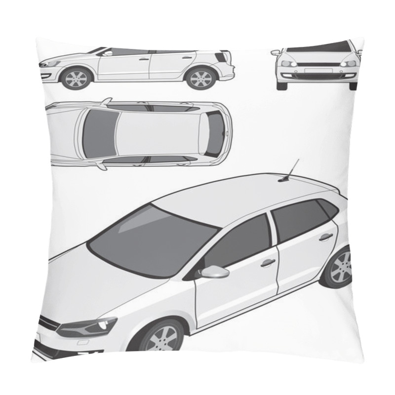 Personality  Compact Car multiple views pillow covers