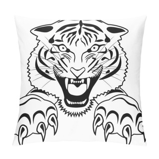 Personality  Tiger Tattoo Pillow Covers