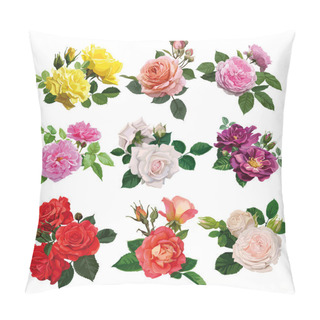 Personality Set Of Multicolored Roses Pillow Covers