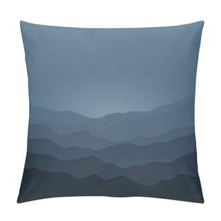 Personality  Silhouette Of The Mountains  Before  Sunrise Pillow Covers