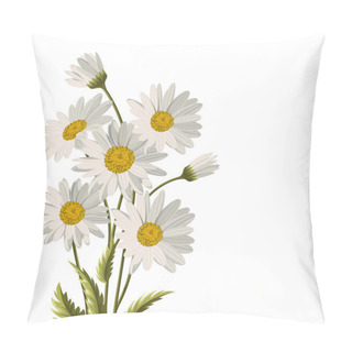 Personality  Beautiful White Daisies Pillow Covers