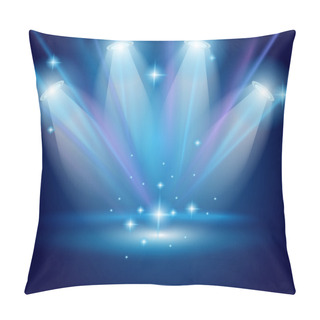 Personality  Magic Spotlights With Blue Rays And Glowing Effect Pillow Covers