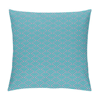Personality  Japanese Fish Scales Pattern Vector Background Pillow Covers