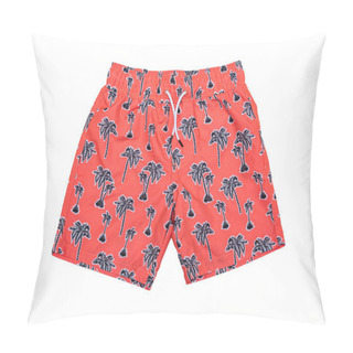 Personality  Shorts For Swimming On A White Background Isolated. Pillow Covers