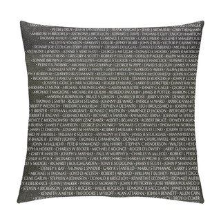 Personality  Names Of Vietnam War Casualties At Veterans Memorial Pillow Covers