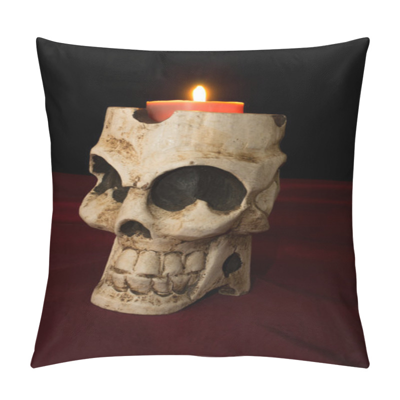 Personality  Day of The Dead Skull Candle pillow covers