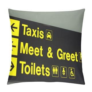 Personality  Airport Information Taxis Sign Light Pillow Covers