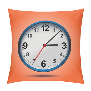 Personality  Wall Mechanical Clock. Vector Illustration Pillow Covers
