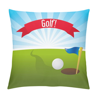 Personality  Golf Illustration Pillow Covers