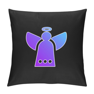 Personality  Angel Blue Gradient Vector Icon Pillow Covers