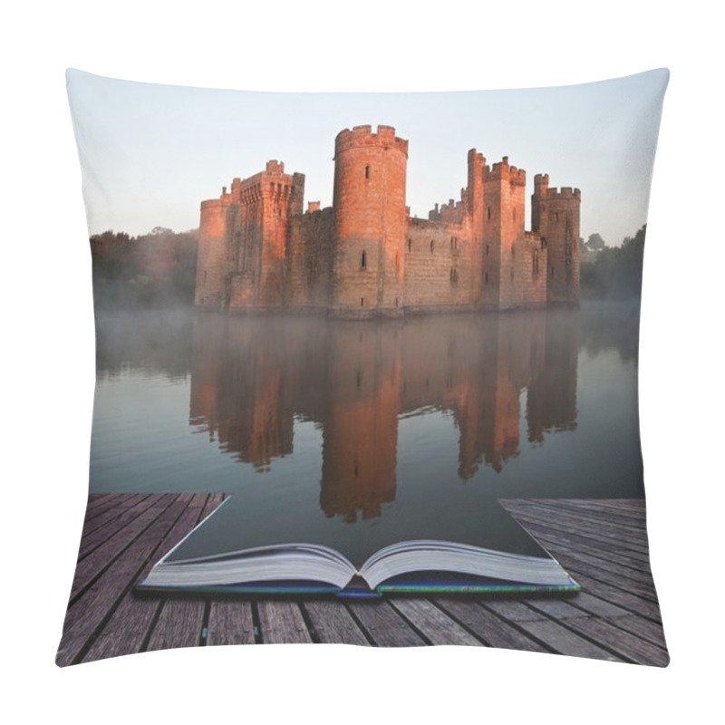 Personality  Stunning moat and castle in Autumn Fall sunrise with mist over m pillow covers