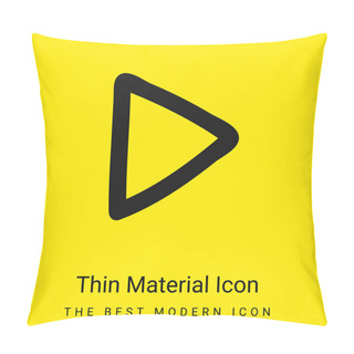 Personality  Arrow Point Hand Drawn Outline Pointing To Right Direction Minimal Bright Yellow Material Icon Pillow Covers