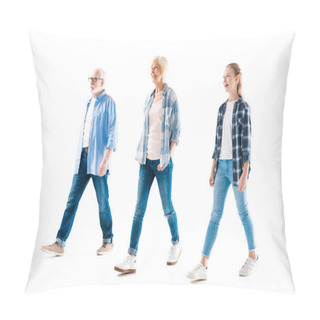 Personality  Family Walking Together Pillow Covers