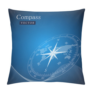 Personality  Black Compass Pillow Covers