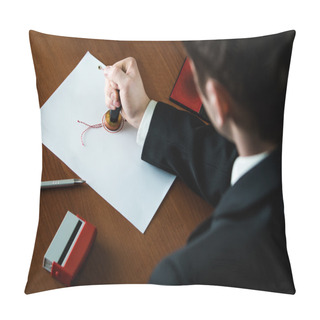 Personality  Notary Stamping Document Pillow Covers