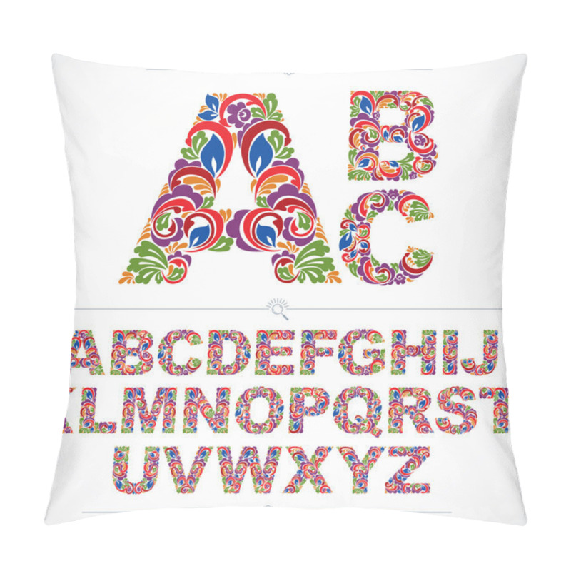 Personality  Floral alphabet sans serif letters pillow covers