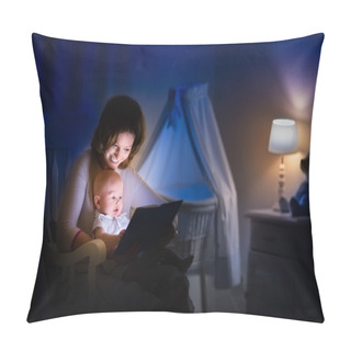 Personality  Mother Reading A Book To Little Baby Pillow Covers