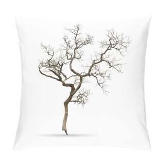 Personality  Dead Tree Isolated On The White Background Pillow Covers