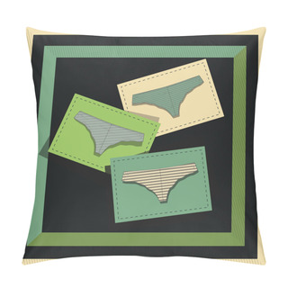 Personality  Lingerie Card. Vector Illustration Pillow Covers