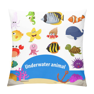 Personality  Illustrator Of Underwater Animal Pillow Covers