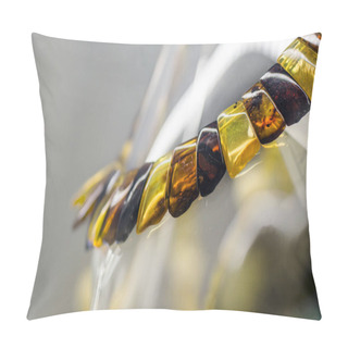 Personality  Close View Of Amber Beads  Pillow Covers