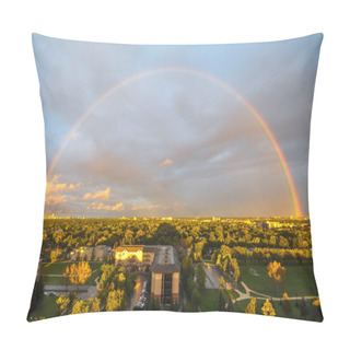 Personality  Rainbow Over The City Pillow Covers