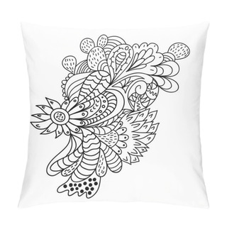 Personality  Hand Drawn Zentangle Flower Pattern Pillow Covers