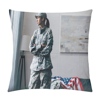 Personality  African American Female Soldier Pillow Covers