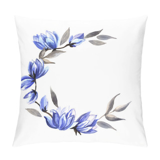 Personality  Watercolor Blue Flowers Pillow Covers