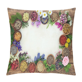 Personality  Herbal Medicine Background Border  Pillow Covers