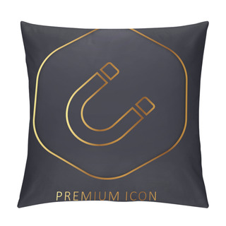 Personality  Attraction Golden Line Premium Logo Or Icon Pillow Covers