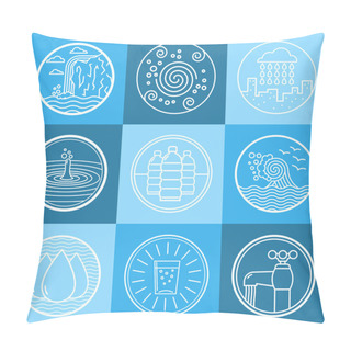 Personality  Water Emblem Set Pillow Covers