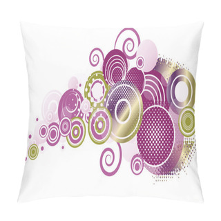 Personality  Colorful Wave Circles Pillow Covers
