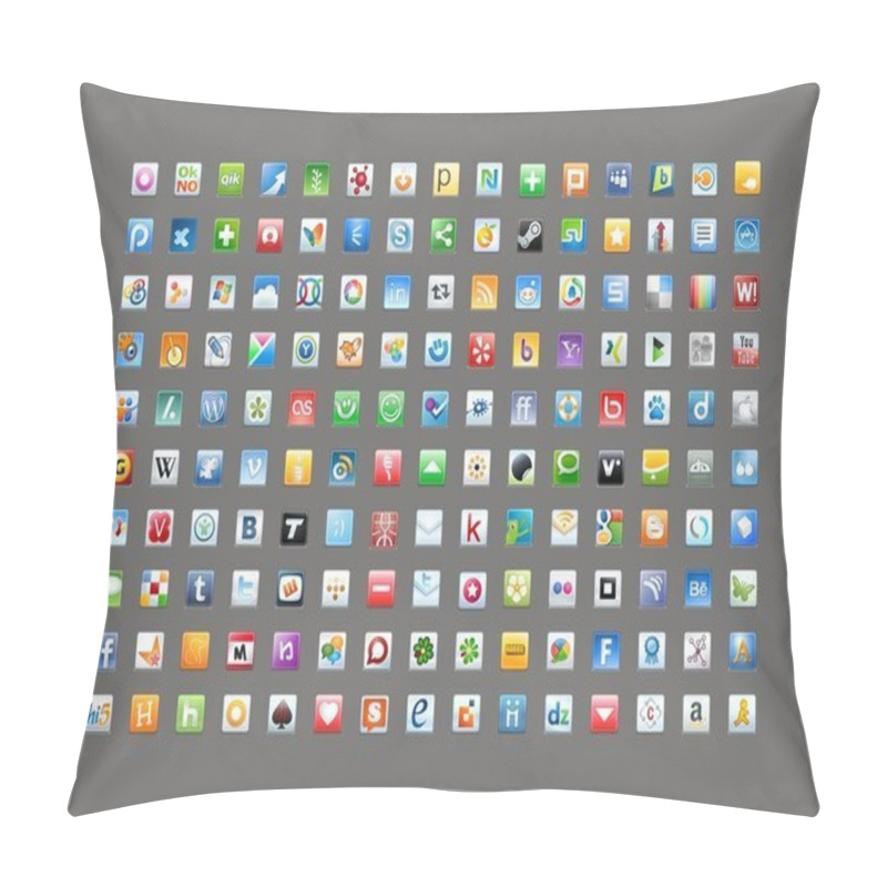 Personality  Social media classic icons pillow covers