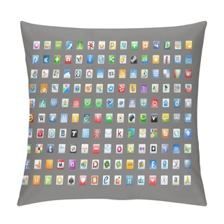Personality  Social Media Classic Icons Pillow Covers