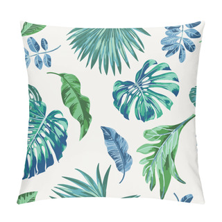 Personality  Seamless Exotic Pattern With Tropical Leaves Pillow Covers