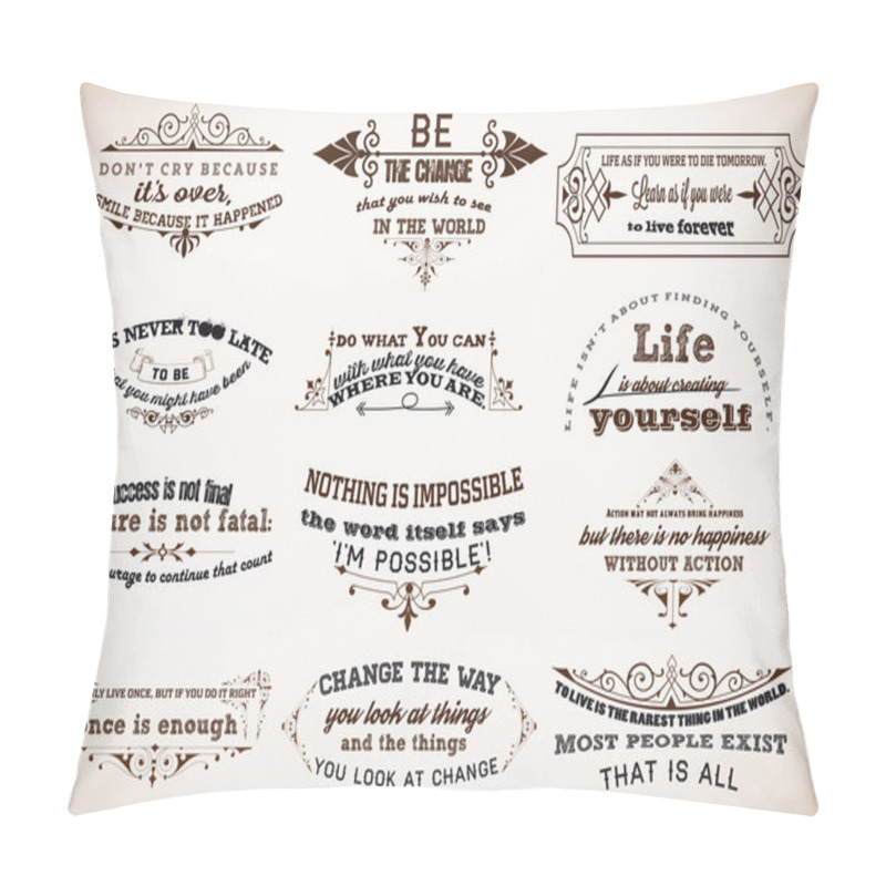 Personality  Set of Quotes Posters, Vector Design. Motivational Quotes for In pillow covers
