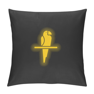 Personality  Bird Yellow Glowing Neon Icon Pillow Covers