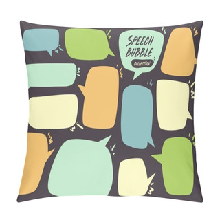 Personality  Collection Of Speech Bubbles And Dialog Balloons Pillow Covers
