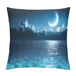 Personality  Romantic Moon On Sea In Magic Night Pillow Covers