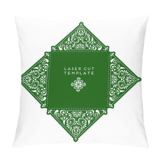 Personality  Vector Wedding Card Laser Cut Template Pillow Covers