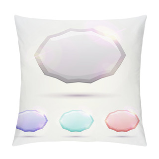 Personality  Vector Set Of Glassy Banners Pillow Covers