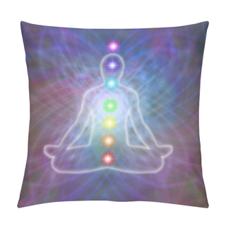 Personality  Chakra Meditation On Energy Matrix Web Pillow Covers